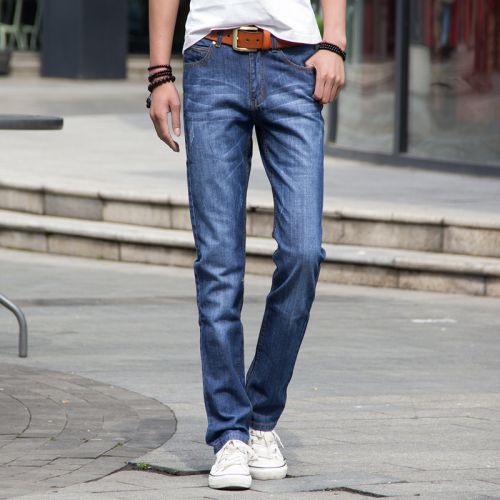 Jeans pour jeunesse pieds Slim en coton Quatre saisons - Ref 1462637