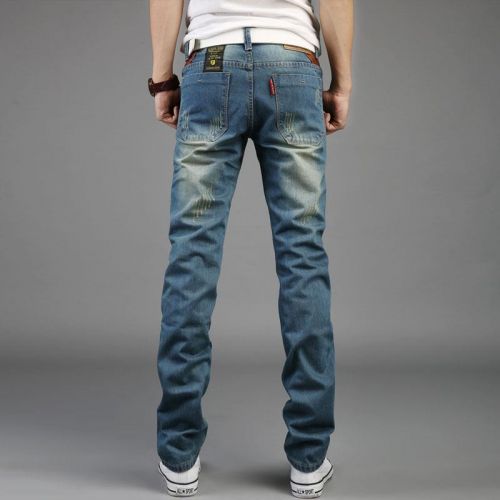 Jeans pour jeunesse coupe droite E980 EMPEROR BLUE en coton été - Ref 1462656