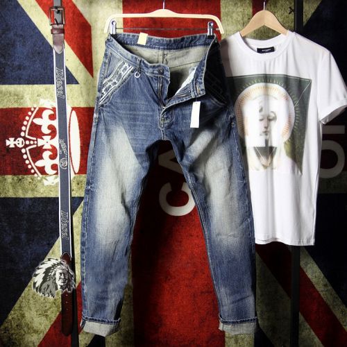 Jeans pour jeunesse pieds Slim en coton automne - Ref 1462665