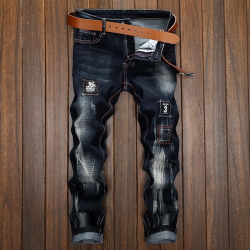 Jeans pour jeunesse pieds Slim en coton automne - Ref 1462703