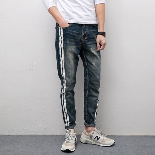 Jeans pour adolescent pieds Slim en coton Quatre saisons - Ref 1462706
