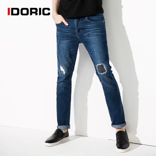 Jeans pour adolescent pieds Slim IDORIC en coton été - Ref 1462711