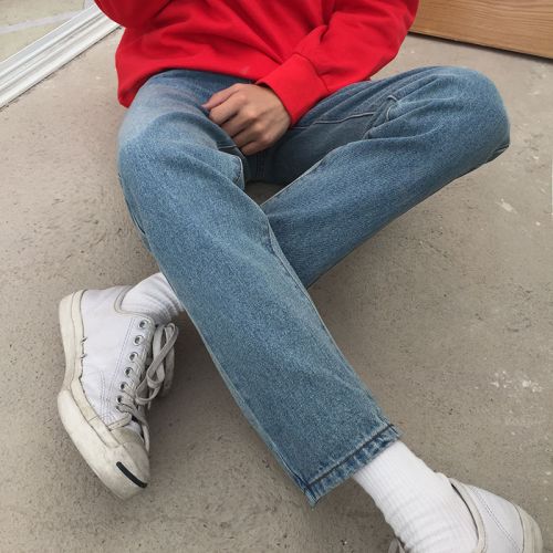 Jeans pour adolescent pieds Slim en coton Quatre saisons - Ref 1462725