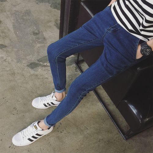 Jeans pour adolescent pieds Slim MVTT en coton printemps - Ref 1462733