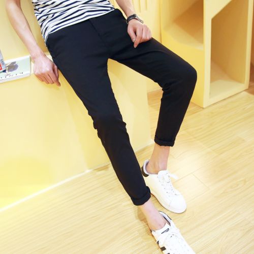 Jeans pour adolescent pieds Slim en coton été - Ref 1462759