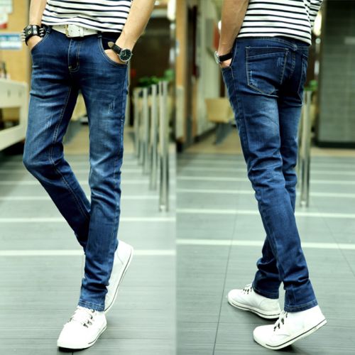 Jeans pour jeunesse pieds Slim en coton Quatre saisons - Ref 1462761