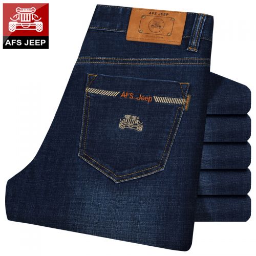Jeans pour jeunesse coupe droite AFS JEEP en coton automne - Ref 1462780