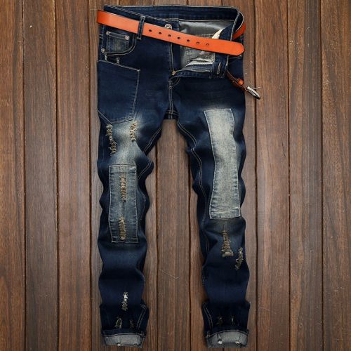 Jeans pour jeunesse pieds Slim en coton automne - Ref 1462781