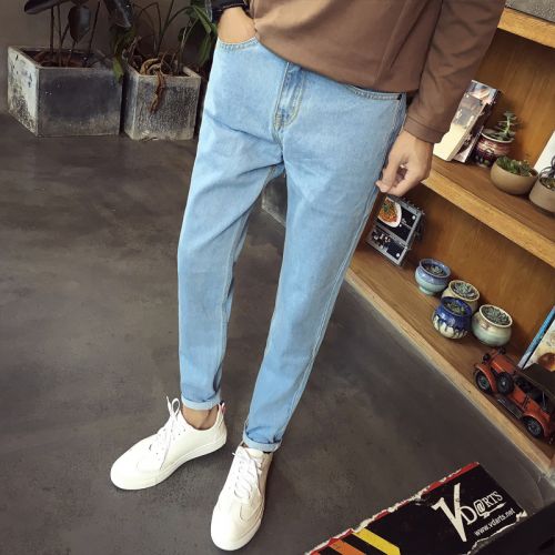 Jeans pour adolescent pieds Slim en coton automne - Ref 1462785