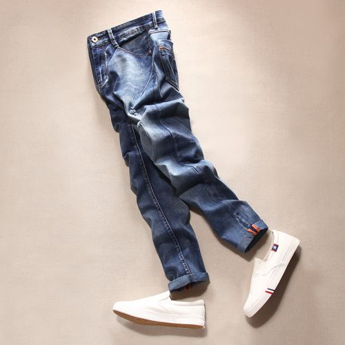Jeans pour adolescent pieds Slim en coton Quatre saisons - Ref 1462791