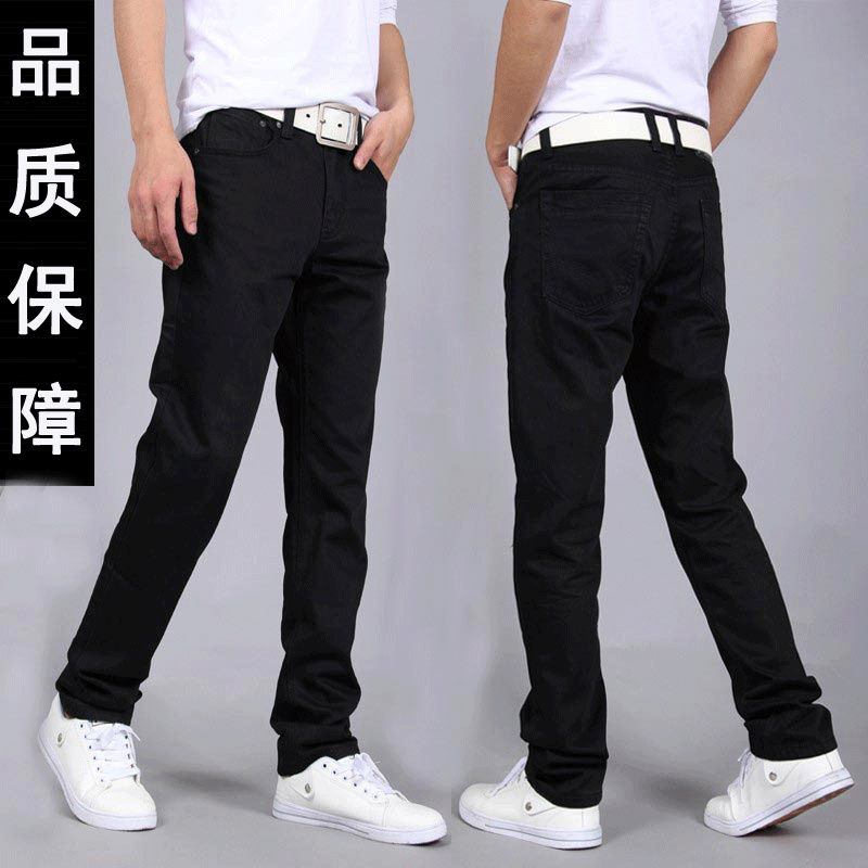 Jeans pour jeunesse coupe droite en coton printemps - Ref 1462801