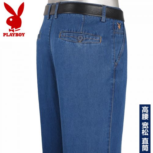 Jeans coupe droite PLAYBOY de coton, polyéthylène téréphtalate PET polyuréthane élastique fibreux spandex pour hiver - Ref 1462807