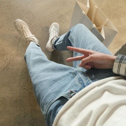 Jeans pour adolescent Sarouel en coton Quatre saisons - Ref 1462815