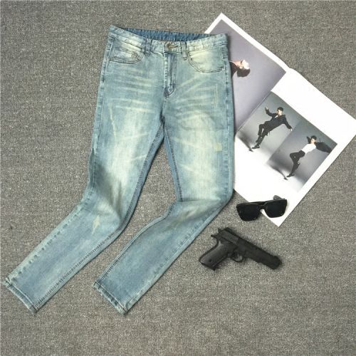 Jeans pour adolescent pieds Slim en coton printemps - Ref 1462821