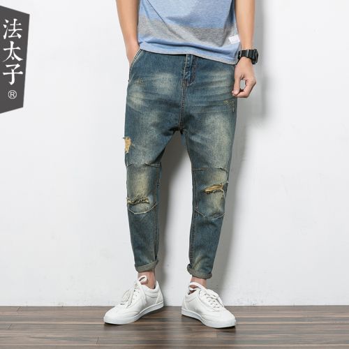 Jeans pour jeunesse pieds Slim PRINCELAW en coton Quatre saisons - Ref 1462855