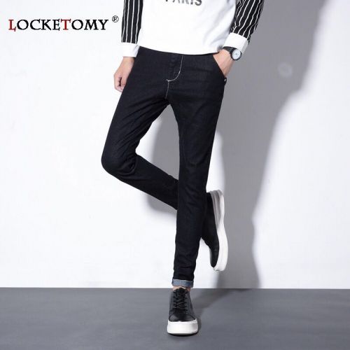 Jeans pour adolescent pieds Slim en coton Quatre saisons - Ref 1462856