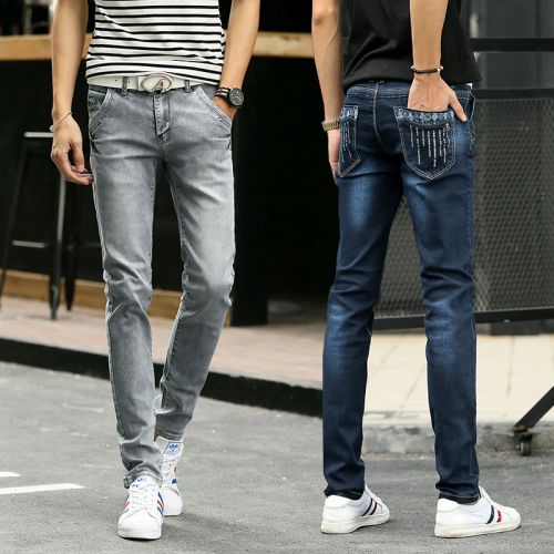 Jeans pour adolescent pieds Slim en coton Quatre saisons - Ref 1462865