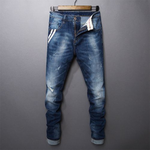 Jeans pour adolescent pieds Slim YESTONY Coton fibre élastique de polyuréthane spandex Quatre saisons - Ref 1462889