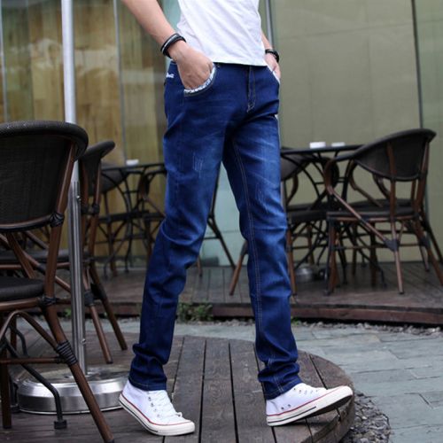 Jeans pour adolescent pieds Slim en coton automne - Ref 1462900