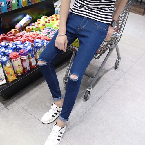 Jeans pour adolescent pieds Slim été - Ref 1462901