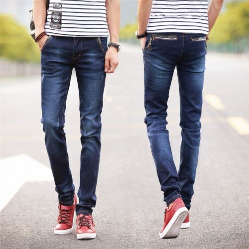 Jeans pour adolescent pieds Slim en coton Quatre saisons - Ref 1462903
