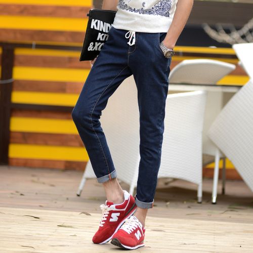 Jeans pour adolescent pieds Slim en coton printemps - Ref 1462914