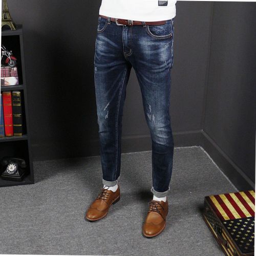 Jeans pour jeunesse pieds Slim en coton printemps - Ref 1462927