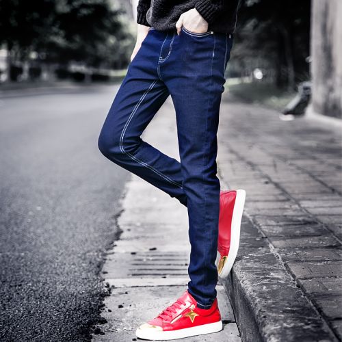 Jeans pour adolescent pieds Slim en coton Quatre saisons - Ref 1462932