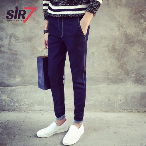 Jeans pour adolescent pieds Slim SIR7 Coton polyester polyuréthane élastique fibre spandex automne - Ref 1462937