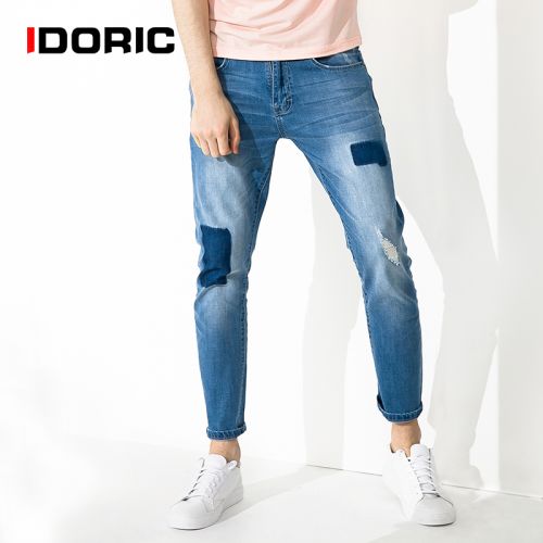 Jeans pour adolescent pieds Slim IDORIC en coton été - Ref 1462948