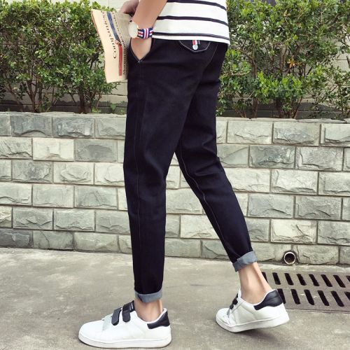 Jeans pour adolescent pieds Slim en coton été - Ref 1462965