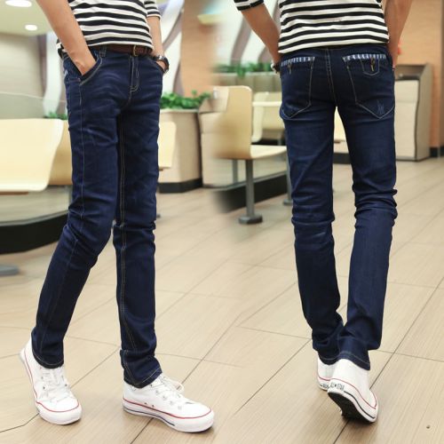 Jeans pour adolescent pieds Slim JEANS en coton automne - Ref 1462975