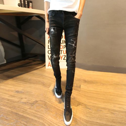 Jeans pour jeunesse pieds Slim en coton Quatre saisons - Ref 1462979