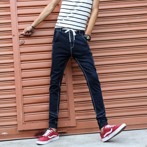 Jeans pour jeunesse pieds Slim en coton Quatre saisons - Ref 1462984