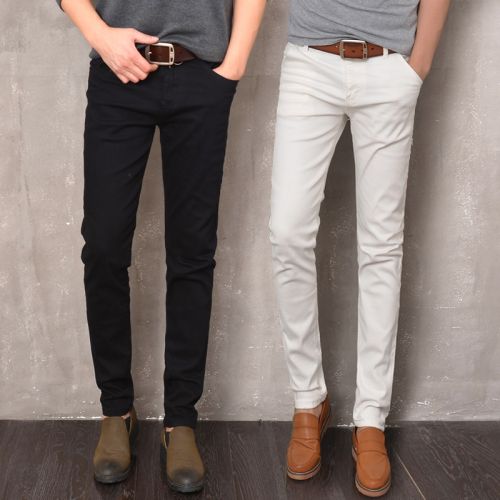 Jeans pour jeunesse pieds Slim HOMETIME Novel polyester fibre élastique de polyuréthane spandex printemps - Ref 1463017