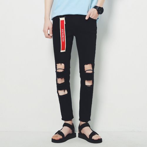 Jeans pour jeunesse pieds Slim été - Ref 1463026