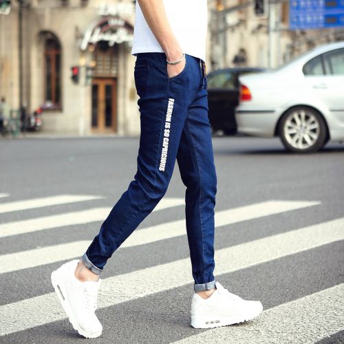 Jeans pour grands chantiers pieds Slim en coton printemps - Ref 1463027