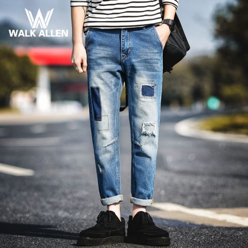 Jeans pour jeunesse coupe droite WALK ALLEN en coton Quatre saisons - Ref 1463056