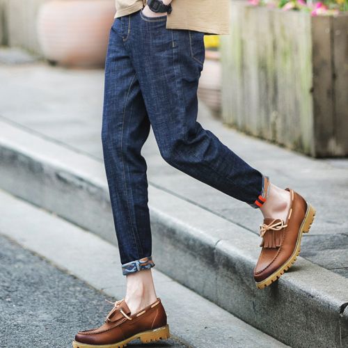 Jeans pour jeunesse pieds Slim en coton été - Ref 1463076