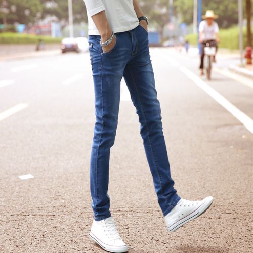 Jeans pour adolescent pieds Slim en coton Quatre saisons - Ref 1463079
