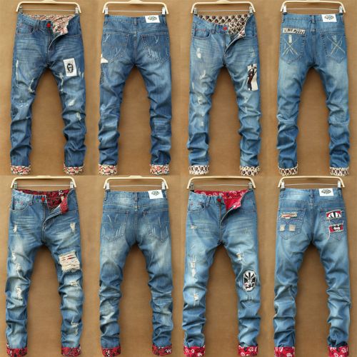 Jeans pour adolescent pieds Slim en coton hiver - Ref 1463087