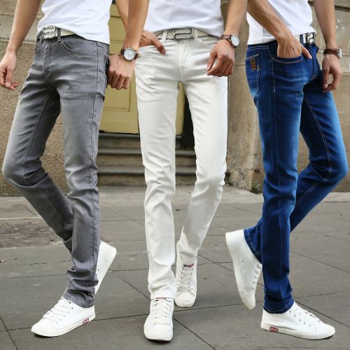 Jeans pour jeunesse pieds Slim JEANS en coton automne - Ref 1463088