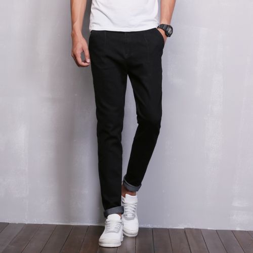 Jeans pour adolescent pieds Slim en coton automne - Ref 1463109