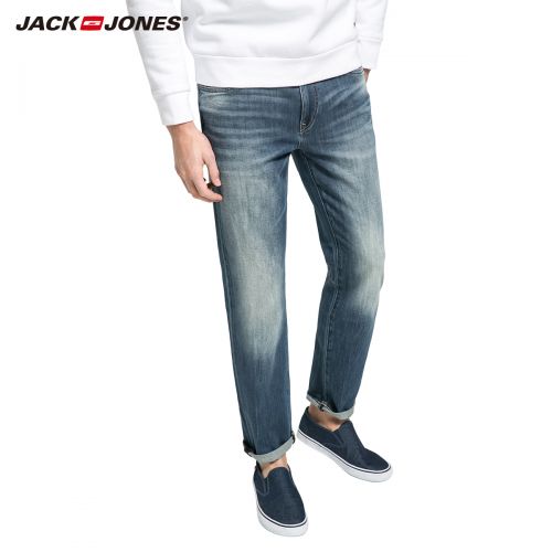 Jeans pour jeunesse coupe droite JACK JONES en coton printemps - Ref 1463115