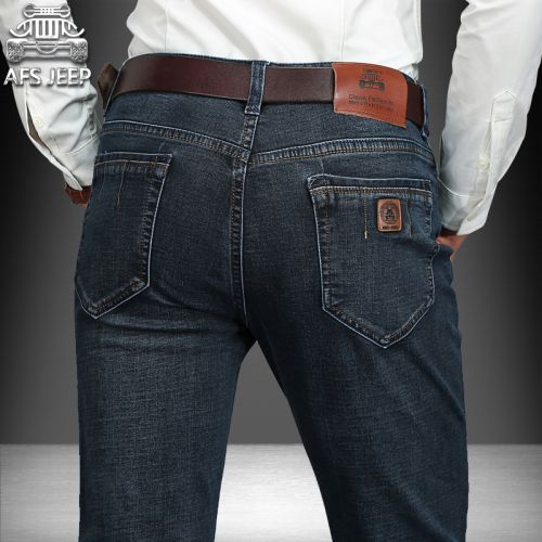 Jeans pour jeunesse coupe droite AFS JEEP en CVC Quatre saisons - Ref 1463132