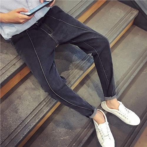 Jeans pour jeunesse pieds Slim en coton automne - Ref 1463138