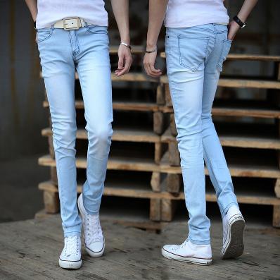 Jeans pour adolescent pieds Slim en coton printemps - Ref 1463139