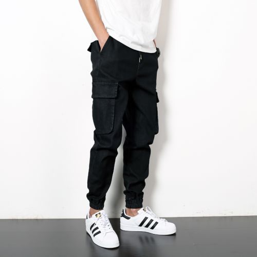 Jeans pour jeunesse pieds Slim en coton printemps - Ref 1463160