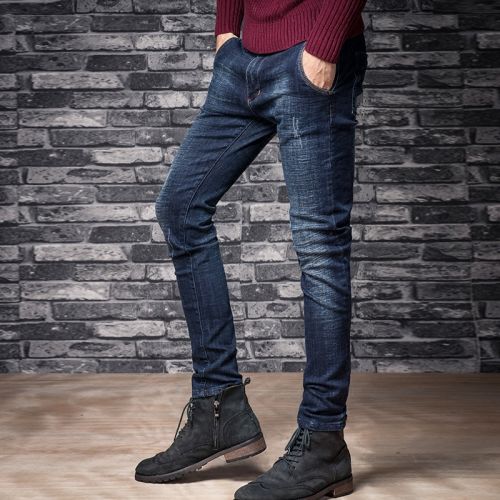 Jeans pour jeunesse pieds Slim en coton automne - Ref 1463177