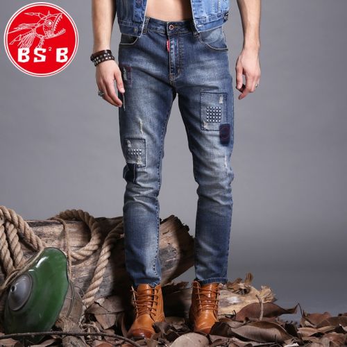 Jeans pour jeunesse pieds Slim BS2B en coton automne - Ref 1463184